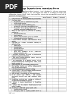 Marriage Expectations Inventory Form: Name