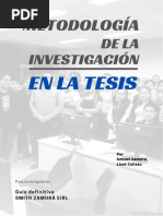 Metodologia de La Investigacion Cientifica para Tesis 2021