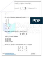 Assignment On Vector and Matrix