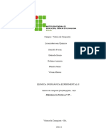 Relatório de Síntese Do Composto (Cu (NH3) 4) SO4 - H2O