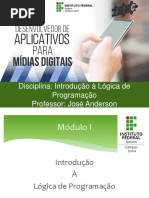 Aula 1 - Introdução À Lógica de Programação.