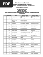 Shortlisted Candidates To Appear in Written Examination For The Position of Trainee Assistant (Outside Valley Branches) - Bhadra 2071