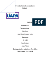 Tarea 1 y 2 de Psicopatologia 1