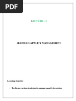 Service Capacity Management