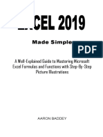 Microsoft Excel 2019 Made Simple - 113 Pages