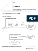 BEC Vantage Writing Part 2 - Sample Task: Results of Customer Survey