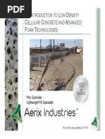 An Introduction To Low Density Cellular Concrete and Advanced Foam Technologies