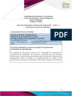 Guia de Actividades y Rúbrica de Evaluación - Unidad 1 - Paso 1 - Iniciación Al Curso de Didáctica