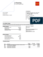 Wells Fargo Bank Statement