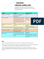 COMUNICADO de La Feria de Ciencia