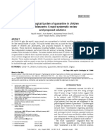 Psychological Burden of Quarantine in Children and Adolescents: A Rapid Systematic Review and Proposed Solutions