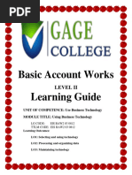 Basic Account Works Learning Guide: Level Ii