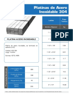 Platinas de Acero Inoxidable 304