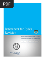 Referencer For Quick Revision: Final Course Paper-6E: Global Financial Reporting Standards