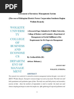 Wolkite Universi TY College OF Business AND Economi CS Departm Ent of Manage Ment