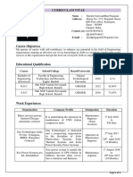 Career Objectives: Curriculam Vitae