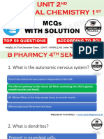 Unit 2 Medicinal Chemistry 4th Semester Mcqs