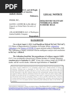 Legal Notice No Photos Pfizer Secdef Atlas Genomics Cease and Desist Fake Pandemic