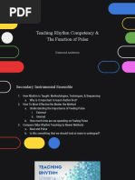 Teaching Rhythm Competency & The Function of Pulse