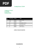 Teaching Practice-ELT619: Sr. No Grade/Class Subject Topic