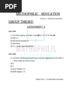 Assignment B - Group Theory