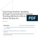 Improving Students' Speaking Through Communicative Language Teaching Method