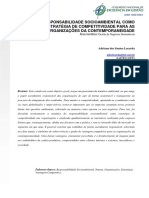 A Responsabilidade Socioambiental Como Estratégia de Competitividade para As Organizações Da Contemporaneidade