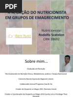 A Atuação Do Nutricionista em Grupos de Emagrecimento