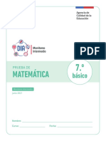 Prueba Matematica 7 BASICO Monitoreo