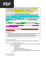 Provisional Diagnosis: Differential Diagnoses