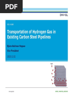 Transportation of Hydrogen Gas in Existing Carbon Steel Pipelines