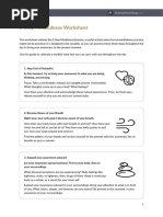 3-Step Mindfulness Worksheet: Positivepsychology