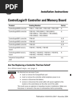 Controllogix® Controller and Memory Board: Installation Instructions