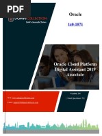 Oracle: Oracle Cloud Platform Digital Assistant 2019 Associate