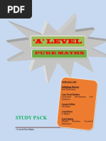 'A' Level Pure Maths Study Pack