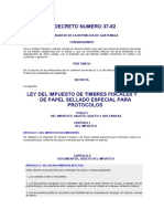 Ley Del Impuesto de Timbres Fiscales Decreto 37-92 (2 Files Merged)