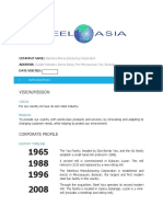 Vision/Mission: Steelasia Manucafacturing Corporation Ciudad Industria, Barrio Bahay Pari Meycauayan City, Bulacan