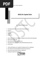 Chapter 9 MCQs On Capital Gain