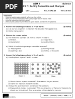 Class 6 Asm 1 Science Chemistry Unit 1: Sorting Separation and Changes