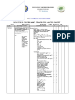 Doctor'S Order and Progress Notes Sheet: University of Northern Philippines