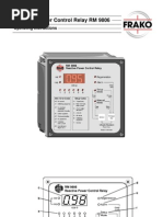 Reactive Power Control Relay RM 9806: Operating Instructions