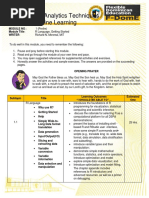 CS ELEC 4 - Analytics Techniques & Tools/Machine Learning: Module No.: 1 (Prelim) Module Title: Writer