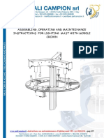 Assembling, Operating and Mainteinance Instructions For Lighting Mast With Mobile Crown