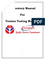 Torsion Test Machine Lab Manual