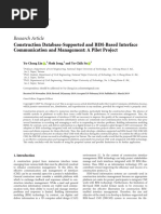 Research Article: Construction Database-Supported and BIM-Based Interface Communication and Management: A Pilot Project