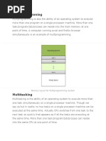 Multiprogramming: Memory Layout For Multiprogramming System