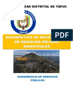 DIAGNÓSTICO DE RECOLECCIÓN DE RESIDUOS SÓLIDOS MUNICIPALES SD