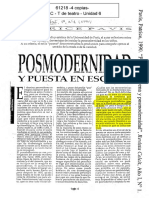 Postmodernidad y Puesta en Escena. Patrice Pavis