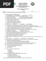 4th Assessment in Science 10