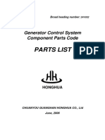 Nerator Control System Component Parts Code Parts List